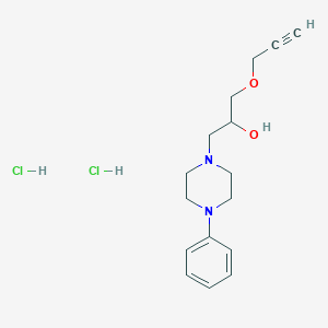 molecular formula C16H24Cl2N2O2 B4698925 1-(4-phenyl-1-piperazinyl)-3-(2-propyn-1-yloxy)-2-propanol dihydrochloride 