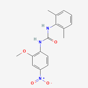 molecular formula C16H17N3O4 B4698930 N-(2,6-dimethylphenyl)-N'-(2-methoxy-4-nitrophenyl)urea 