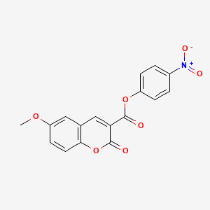 molecular formula C17H11NO7 B4698945 4-nitrophenyl 6-methoxy-2-oxo-2H-chromene-3-carboxylate 