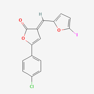 molecular formula C15H8ClIO3 B4698976 5-(4-chlorophenyl)-3-[(5-iodo-2-furyl)methylene]-2(3H)-furanone 