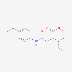 molecular formula C17H24N2O3 B4699004 2-(4-ethyl-2-oxo-3-morpholinyl)-N-(4-isopropylphenyl)acetamide 
