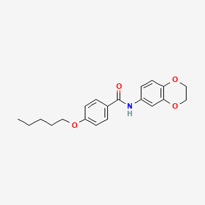 molecular formula C20H23NO4 B4699092 N-(2,3-dihydro-1,4-benzodioxin-6-yl)-4-(pentyloxy)benzamide 