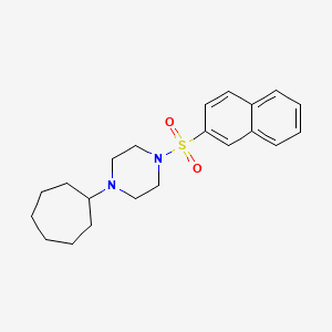 1-cycloheptyl-4-(2-naphthylsulfonyl)piperazine