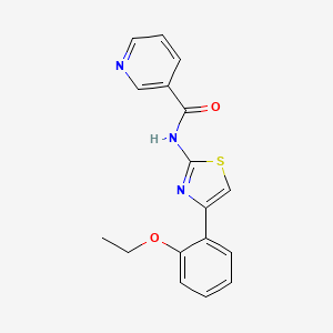 molecular formula C17H15N3O2S B4699121 N-[4-(2-ethoxyphenyl)-1,3-thiazol-2-yl]nicotinamide 