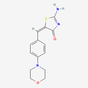 molecular formula C14H15N3O2S B4699123 2-imino-5-(4-morpholin-4-ylbenzylidene)-1,3-thiazolidin-4-one 