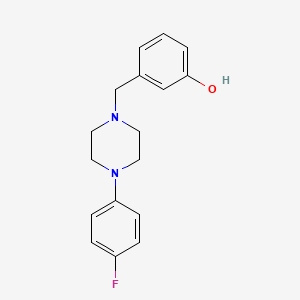 molecular formula C17H19FN2O B4699141 3-{[4-(4-fluorophenyl)-1-piperazinyl]methyl}phenol 