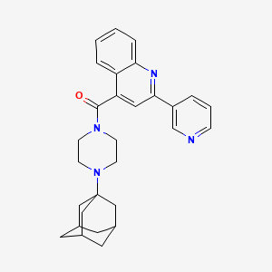 4-{[4-(1-adamantyl)-1-piperazinyl]carbonyl}-2-(3-pyridinyl)quinoline