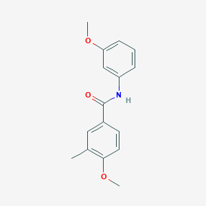 molecular formula C16H17NO3 B4699158 4-methoxy-N-(3-methoxyphenyl)-3-methylbenzamide 