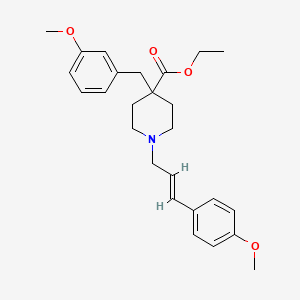molecular formula C26H33NO4 B4699171 ethyl 4-(3-methoxybenzyl)-1-[(2E)-3-(4-methoxyphenyl)-2-propen-1-yl]-4-piperidinecarboxylate 