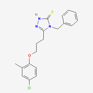 molecular formula C19H20ClN3OS B4699188 4-benzyl-5-[3-(4-chloro-2-methylphenoxy)propyl]-4H-1,2,4-triazole-3-thiol 