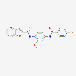 N-{4-[(4-bromobenzoyl)amino]-2-methoxyphenyl}-1-benzofuran-2-carboxamide