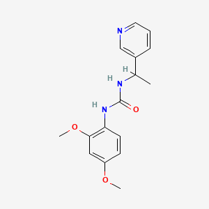 molecular formula C16H19N3O3 B4699230 N-(2,4-dimethoxyphenyl)-N'-[1-(3-pyridinyl)ethyl]urea 
