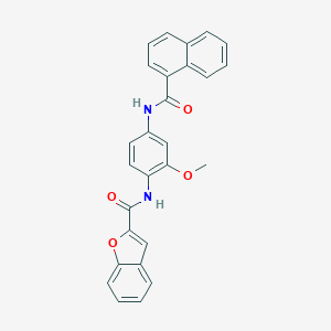 molecular formula C27H20N2O4 B469924 N-[2-methoxy-4-(1-naphthoylamino)phenyl]-1-benzofuran-2-carboxamide CAS No. 403711-20-6