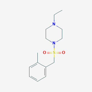 1-ethyl-4-[(2-methylbenzyl)sulfonyl]piperazine