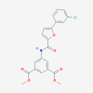 molecular formula C21H16ClNO6 B469925 Dimethyl 5-{[5-(3-chlorophenyl)-2-furoyl]amino}isophthalate CAS No. 403711-12-6