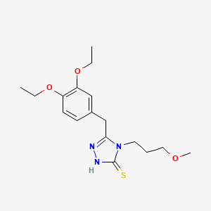 molecular formula C17H25N3O3S B4699260 5-(3,4-diethoxybenzyl)-4-(3-methoxypropyl)-4H-1,2,4-triazole-3-thiol 