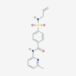 molecular formula C16H17N3O3S B4699270 4-[(allylamino)sulfonyl]-N-(6-methyl-2-pyridinyl)benzamide 