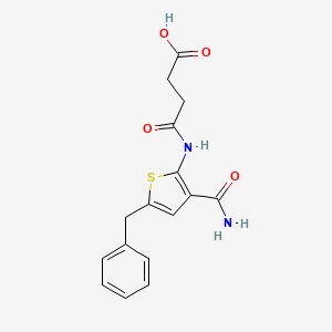 molecular formula C16H16N2O4S B4699274 4-{[3-(aminocarbonyl)-5-benzyl-2-thienyl]amino}-4-oxobutanoic acid 
