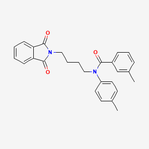 molecular formula C27H26N2O3 B4699276 N-[4-(1,3-dioxo-1,3-dihydro-2H-isoindol-2-yl)butyl]-3-methyl-N-(4-methylphenyl)benzamide 