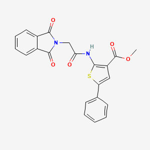 molecular formula C22H16N2O5S B4699289 methyl 2-{[(1,3-dioxo-1,3-dihydro-2H-isoindol-2-yl)acetyl]amino}-5-phenyl-3-thiophenecarboxylate 