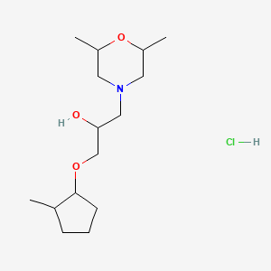 molecular formula C15H30ClNO3 B4699296 1-(2,6-dimethyl-4-morpholinyl)-3-[(2-methylcyclopentyl)oxy]-2-propanol hydrochloride 