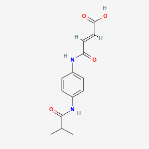 molecular formula C14H16N2O4 B4699317 4-{[4-(isobutyrylamino)phenyl]amino}-4-oxo-2-butenoic acid 