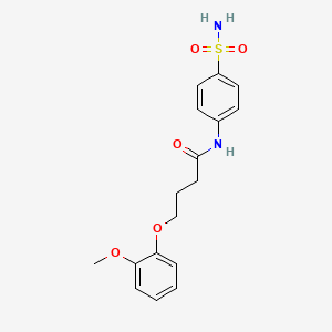 molecular formula C17H20N2O5S B4699322 N-[4-(aminosulfonyl)phenyl]-4-(2-methoxyphenoxy)butanamide 