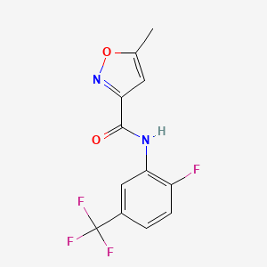 molecular formula C12H8F4N2O2 B4699361 N-[2-fluoro-5-(trifluoromethyl)phenyl]-5-methyl-3-isoxazolecarboxamide 
