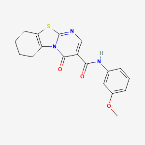 molecular formula C18H17N3O3S B4699366 N-(3-methoxyphenyl)-4-oxo-6,7,8,9-tetrahydro-4H-pyrimido[2,1-b][1,3]benzothiazole-3-carboxamide 