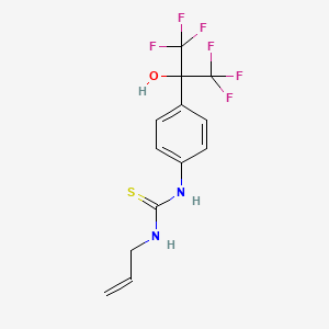 molecular formula C13H12F6N2OS B4699388 N-allyl-N'-{4-[2,2,2-trifluoro-1-hydroxy-1-(trifluoromethyl)ethyl]phenyl}thiourea 