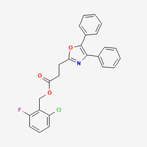 molecular formula C25H19ClFNO3 B4699395 2-chloro-6-fluorobenzyl 3-(4,5-diphenyl-1,3-oxazol-2-yl)propanoate 