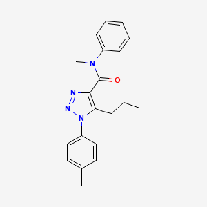 molecular formula C20H22N4O B4699407 N-methyl-1-(4-methylphenyl)-N-phenyl-5-propyl-1H-1,2,3-triazole-4-carboxamide 