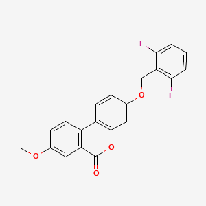 molecular formula C21H14F2O4 B4699414 3-[(2,6-difluorobenzyl)oxy]-8-methoxy-6H-benzo[c]chromen-6-one 