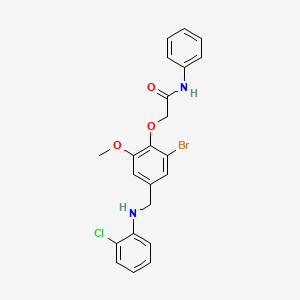 molecular formula C22H20BrClN2O3 B4699453 2-(2-bromo-4-{[(2-chlorophenyl)amino]methyl}-6-methoxyphenoxy)-N-phenylacetamide 