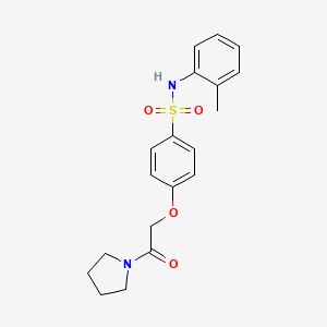 molecular formula C19H22N2O4S B4699474 N-(2-methylphenyl)-4-[2-oxo-2-(1-pyrrolidinyl)ethoxy]benzenesulfonamide 