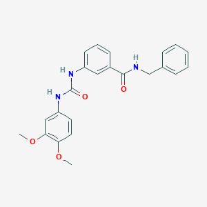 molecular formula C23H23N3O4 B4699480 N-benzyl-3-({[(3,4-dimethoxyphenyl)amino]carbonyl}amino)benzamide 