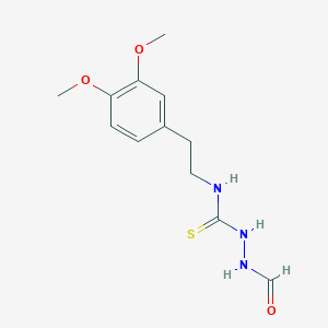 molecular formula C12H17N3O3S B4699514 N-[2-(3,4-dimethoxyphenyl)ethyl]-2-formylhydrazinecarbothioamide 