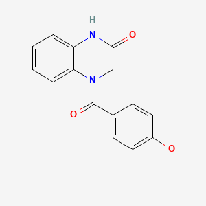 molecular formula C16H14N2O3 B4699521 4-(4-Methoxybenzoyl)-1,3-dihydroquinoxalin-2-one 