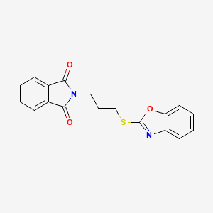 molecular formula C18H14N2O3S B4699532 2-[3-(1,3-benzoxazol-2-ylthio)propyl]-1H-isoindole-1,3(2H)-dione 