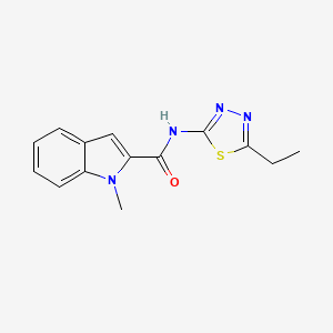 molecular formula C14H14N4OS B4699540 N-(5-ethyl-1,3,4-thiadiazol-2-yl)-1-methyl-1H-indole-2-carboxamide 