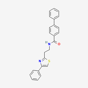 molecular formula C24H20N2OS B4699550 N-[2-(4-phenyl-1,3-thiazol-2-yl)ethyl]biphenyl-4-carboxamide 