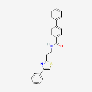 molecular formula C24H20N2OS B4699550 N-[2-(4-PHENYL-1,3-THIAZOL-2-YL)ETHYL]-[1,1'-BIPHENYL]-4-CARBOXAMIDE 