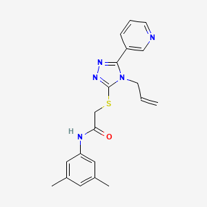molecular formula C20H21N5OS B4699558 2-{[4-allyl-5-(3-pyridinyl)-4H-1,2,4-triazol-3-yl]thio}-N-(3,5-dimethylphenyl)acetamide 