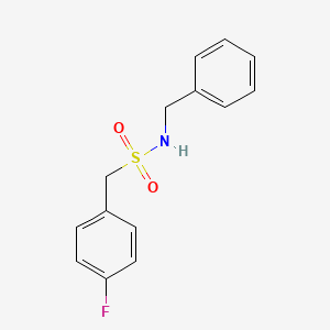 molecular formula C14H14FNO2S B4699605 N-benzyl-1-(4-fluorophenyl)methanesulfonamide 
