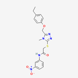 molecular formula C20H21N5O4S B4699616 2-({5-[(4-ethylphenoxy)methyl]-4-methyl-4H-1,2,4-triazol-3-yl}thio)-N-(3-nitrophenyl)acetamide 