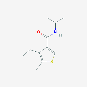 molecular formula C11H17NOS B4699626 4-ethyl-N-isopropyl-5-methyl-3-thiophenecarboxamide 