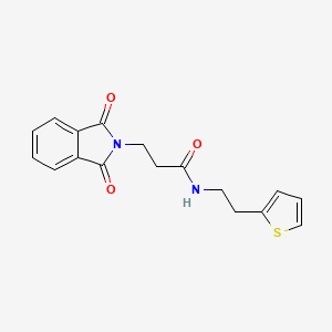 molecular formula C17H16N2O3S B4699644 3-(1,3-dioxo-1,3-dihydro-2H-isoindol-2-yl)-N-[2-(2-thienyl)ethyl]propanamide 