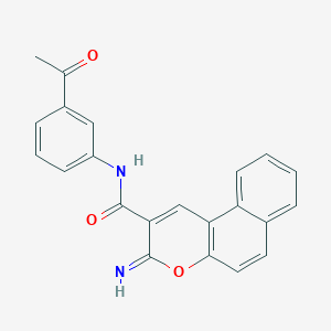 molecular formula C22H16N2O3 B4699658 N-(3-acetylphenyl)-3-imino-3H-benzo[f]chromene-2-carboxamide 