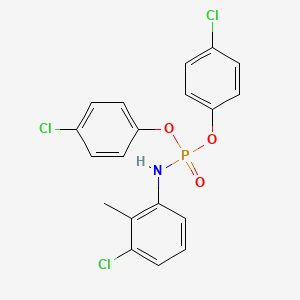 molecular formula C19H15Cl3NO3P B4699676 bis(4-chlorophenyl) (3-chloro-2-methylphenyl)amidophosphate 