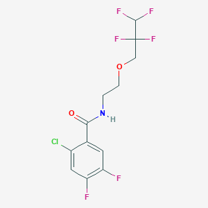 molecular formula C12H10ClF6NO2 B4699684 2-chloro-4,5-difluoro-N-[2-(2,2,3,3-tetrafluoropropoxy)ethyl]benzamide 